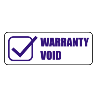 Warranty Void Sticker (Purple)